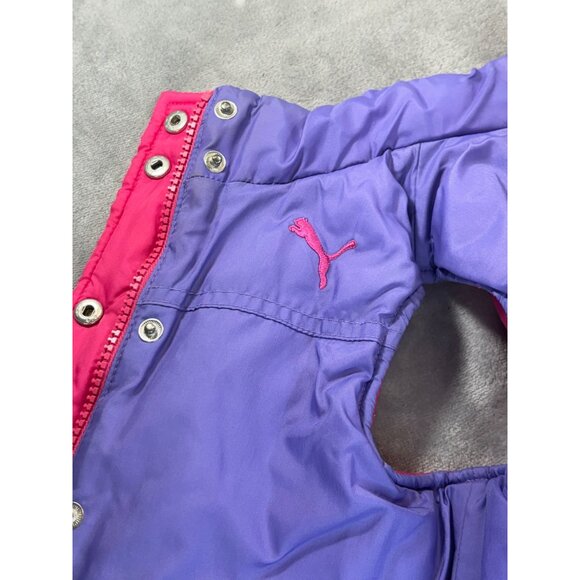 Puma Vest Girl's 3T Pink and Purple puffer vest Full Zip - Picture 8 of 13
